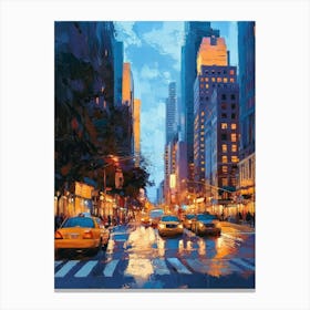 New York City At Night Canvas Print