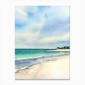 Clearwater Beach, Florida Watercolour Canvas Print