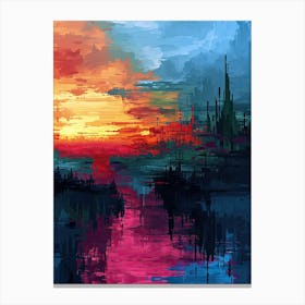 Pixelated Paradise | Pixel Art Series Canvas Print