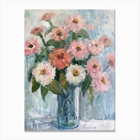 A World Of Flowers Zinnia 3 Painting Canvas Print