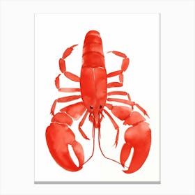 Watercolor Lobster Canvas Print