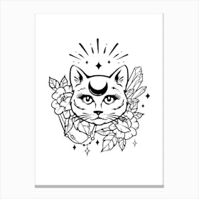 Moon Cat 2 Canvas Print