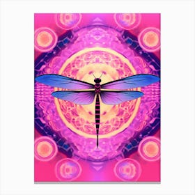  Dragonfly Roseate Skimmer Orthemis Ferruginea Pink And Purple  Canvas Print