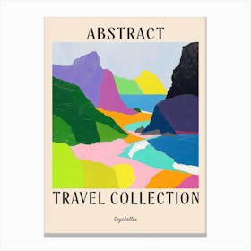 Abstract Travel Collection Poster Seychelles 3 Canvas Print