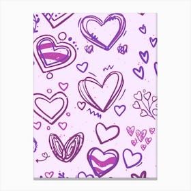 Heart Doodles Canvas Print