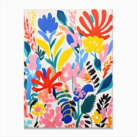 Flowers 49, Matisse style, Floral texture Canvas Print