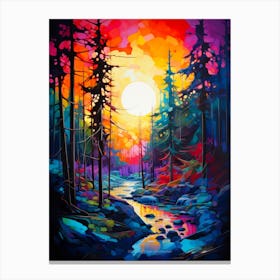 Bold Flat Color Aspen Canvas Print