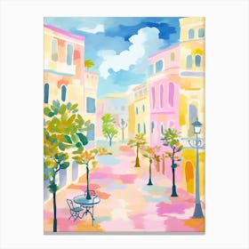 Salerno, Italy Colourful View 2 Canvas Print