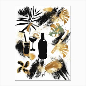 Tropical Cocktail Set Canvas Print