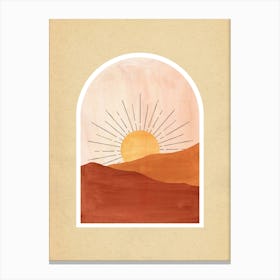 Sunrise In The Desert Canvas Print