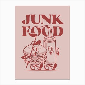 Retro Wall Art Vintage Decor Retro Cartoon Printable Art Retro Vintage Wall Art Junk Food Trendy Retro Poster Canvas Print