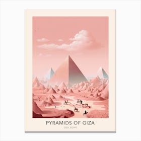 Pyramids Of Giza Egypt 2 Travel Poster Canvas Print