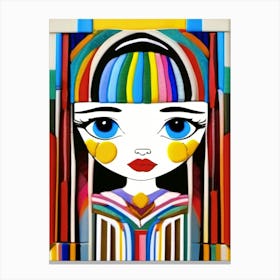 Eclectic, Colorful Girl Canvas Print