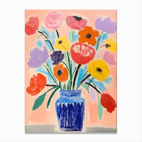 Flower Painting Fauvist Style Poppy 1 Canvas Print