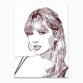 Taylor Swift Portrait Abstract Geometric (9) Canvas Print