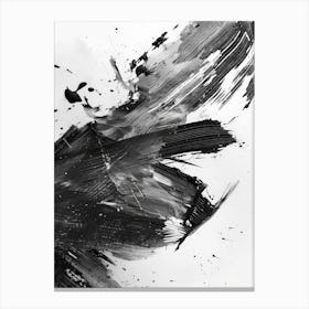 Black And White Abstract Painting 11 Canvas Print