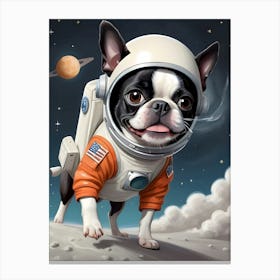 Boston Terrier Astronaut-Reimagined 12 Canvas Print