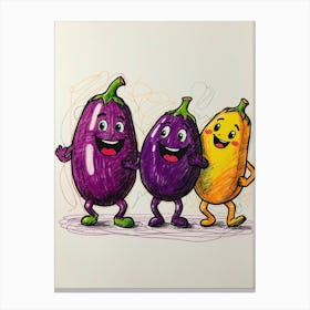 Eggplants Canvas Print
