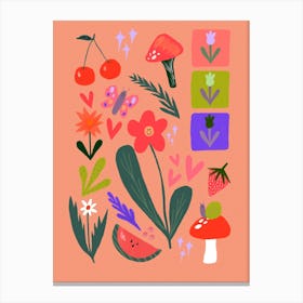 Trippy Flowers Canvas Print
