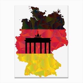 Republic Germany Deutschland Map Canvas Print