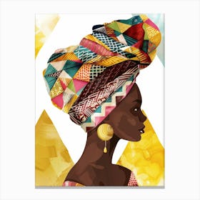 African Woman With Turban 23 Canvas Print