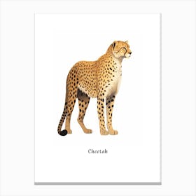 Cheetah Kids Animal Poster Canvas Print