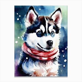 Siberian Husky Painting Canvas Print