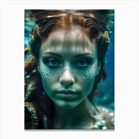 Mermaid Portrait-Reimagined Canvas Print