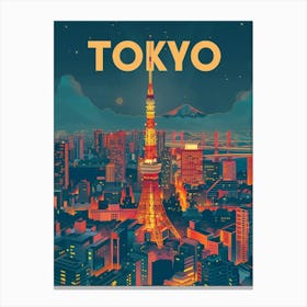 Tokyo At Night Canvas Print