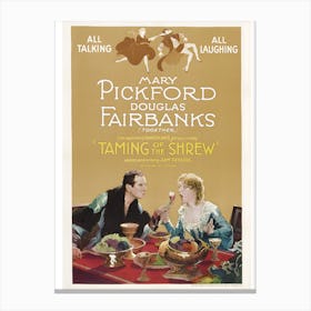 Taming Of The Shrew Vintage Movie Poster Canvas Print