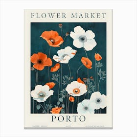 Flower Market Porto 1 Canvas Print