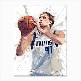 Dirk Nowitzki Dallas Mavericks 1 Canvas Print