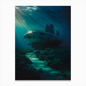 Submarine Under The Sea-Reimagined Canvas Print