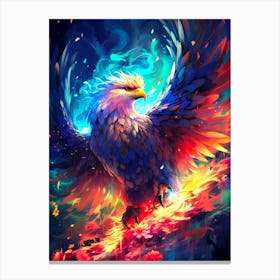 Eagle Color Lightning Canvas Print