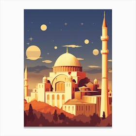 Hagia Sophia Ayasofy Modern Pixel Art 4 Canvas Print