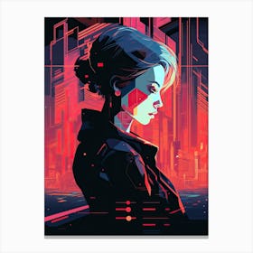Cyberpunk Art, Woman Canvas Print