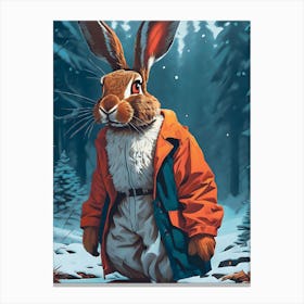 Mountain Man Hare Canvas Print