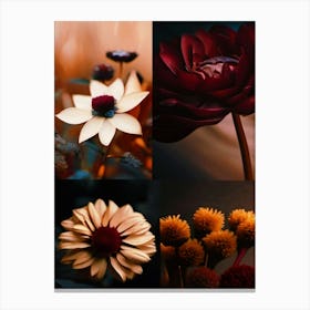 Autumn Flowers, Collage, Autumn Collection  Canvas Print