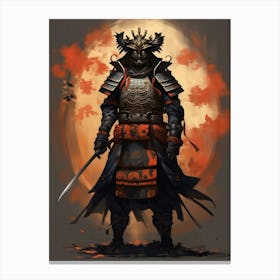 Japanese Samurai Illustration 8 Canvas Print