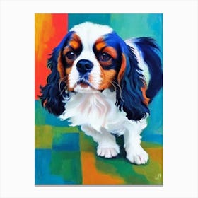 Cavalier King Charles Spaniel Fauvist Style dog Canvas Print