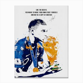 Kylian Mbappe Quotes Canvas Print