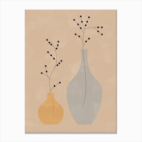 Mid Century Boho Vase Canvas Print