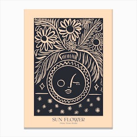 Sunflower Vase   Canvas Print