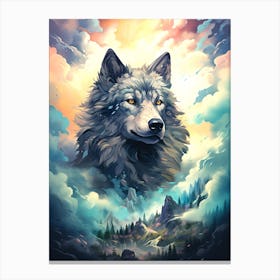 Wolf In The Sky Canvas Print