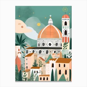 Florence, Italy Illustration Canvas Print