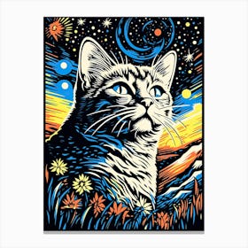 Quantum Purrmeter, Psychedelic Cats series Canvas Print