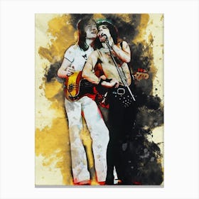 Smudge John Deacon And Freddie Mercury In 1977 Canvas Print