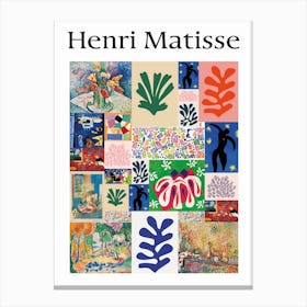 Henri Matisse Cutout Collage Canvas Print