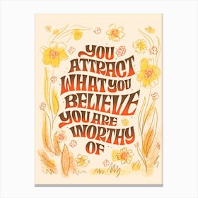 Attract Quote Canvas Print