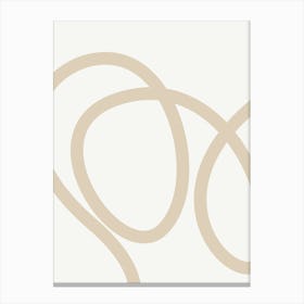 Beige Swirls minimalism art Canvas Print